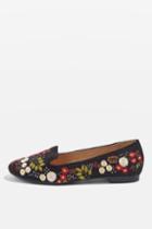 Topshop Sugar Embroidered Slippers