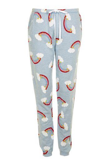 Topshop Rainbow Print Pyjama Jogger