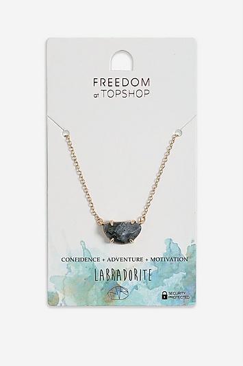 Topshop *labradorite Healing Ditsy Necklace