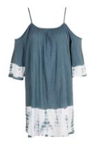 Topshop Dip Dye Cold Shoulder Dress