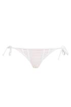 Topshop Sheer Stripe Tie Side Bikini Bottoms