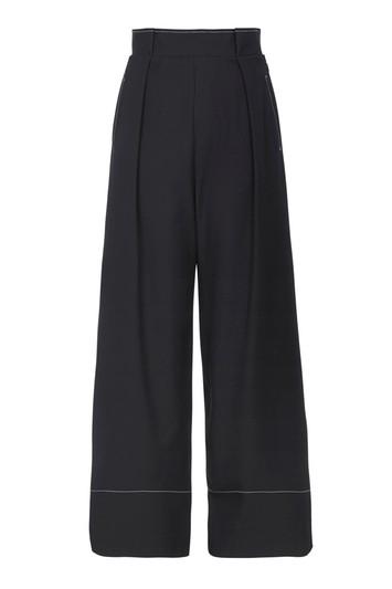 Topshop Topstitched Wide Leg Trousers