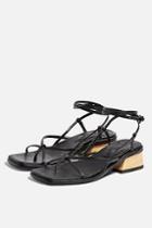 Topshop Nova Black Strappy Sandals