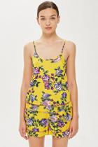 Topshop Yellow Floral Camisole Top