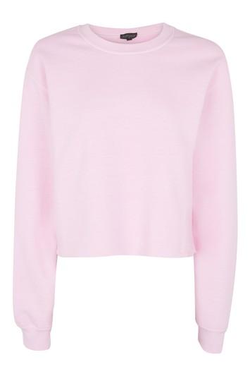 Topshop Cropped Overdyed Sweat Top