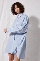 Topshop *striped Oversized Shirt Dress By Boutique