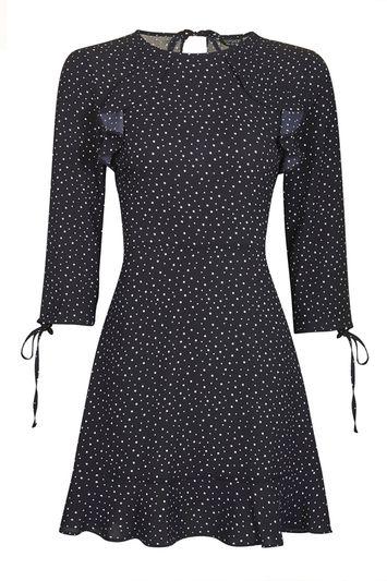 Topshop Ditsy Star Frill Tea Dress
