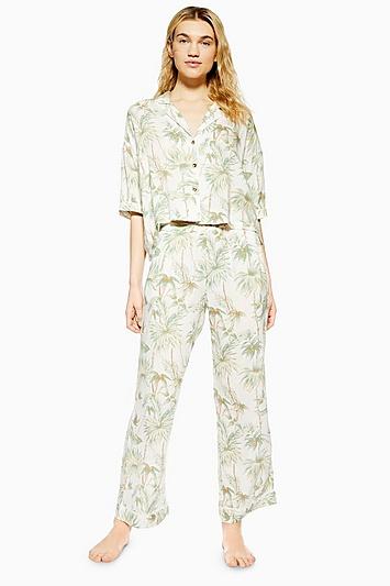 Topshop Tropical Palm Pyjama Trousers