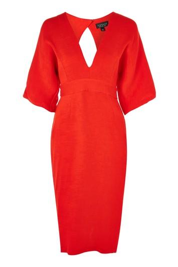Topshop Plunge Midi Dress