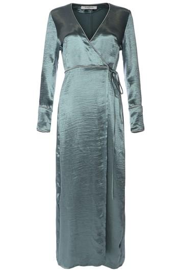 Topshop *wrap Satin Midi Wrap Dress By Glamorous