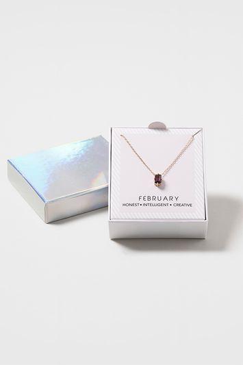Topshop February Birthstone Necklace