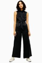 Topshop *silk Utility Jumpsuit By Boutique