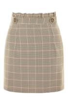 Topshop Heritage Check Frill Mini Skirt