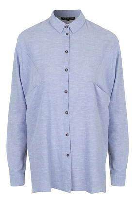 Topshop Tall Oversized Neppy Shirt