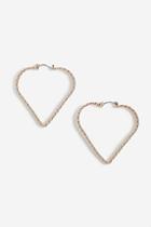 Topshop Heart Shape Hoops Earrings