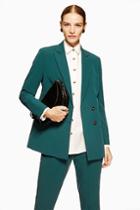 Topshop Petite Green Suit Jacket