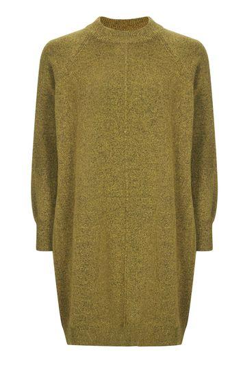 Topshop Cosy Blouson Sleeve Crew Neck Jumper Dress