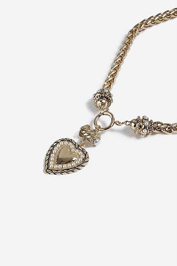 Topshop *heart Drop Necklace