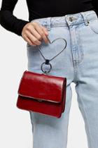 Topshop Lily Red Mini Grab Bag With Heart