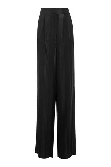 Topshop Satin Stripe Wide Leg Trousers