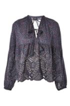 Topshop Ditsy Broderie Smock Blouse