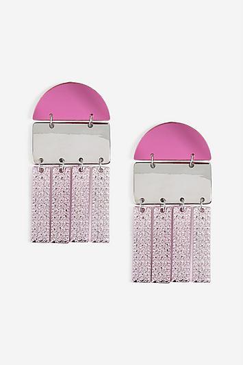 Topshop Rectangle And Abstract Earrings