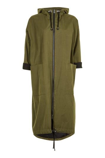 Topshop Long Hooded Parka Jacket