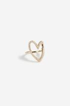 Topshop *pearl Heart Ring