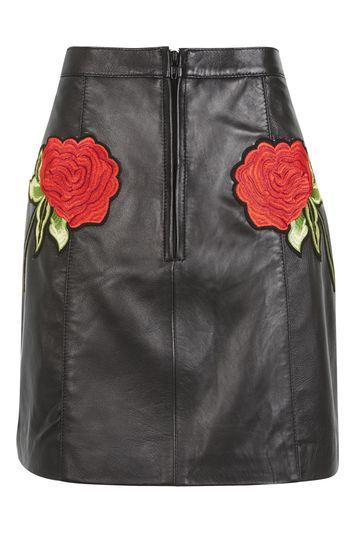 Topshop Rose Leather Skirt By Topshop Finds