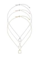 Topshop Geo Shaped Necklace Multipack