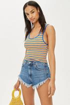 Topshop Tall Stripe Strappy Cami Top