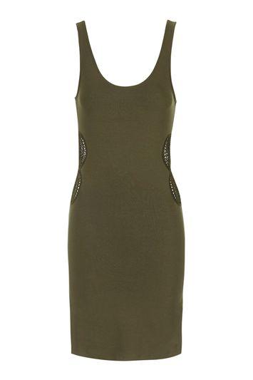 Topshop Crochet Insert Mini Dress