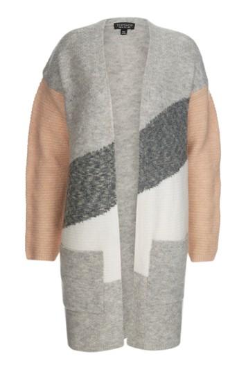 Topshop Diagonal Patchwork Cardigan
