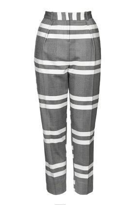 Topshop Twill Stripe Peg Trousers