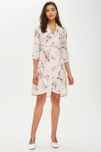 Topshop *corella Wrap Dress By Lace & Beads