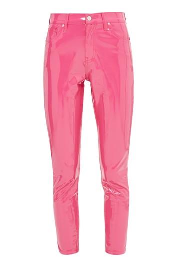 Topshop Moto Pink Vinyl Jamie Jeans