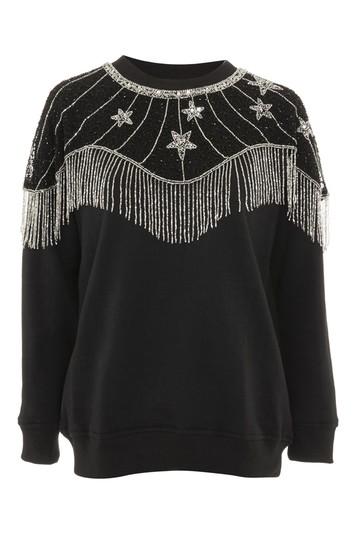 Topshop Star Cape Embellished Sweatshirt