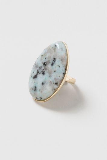 Topshop Oval Semi Precious Ring