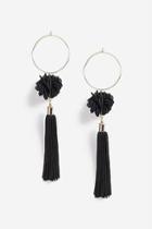 Topshop *hoop And Flower Tassel Earrings