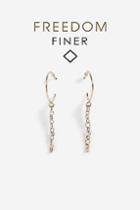 Topshop Freedom Finer Hoop Chain Earrings