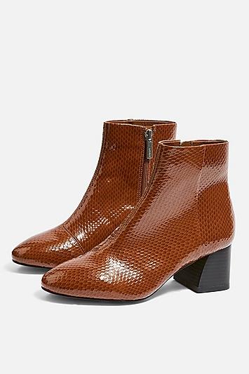 Topshop Babe Block Heel Ankle Boot