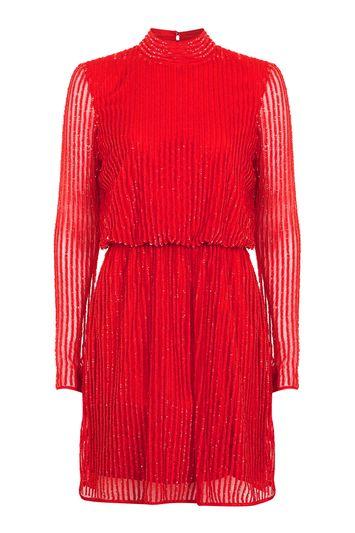 Topshop '80s Sequin Roll Neck Dress