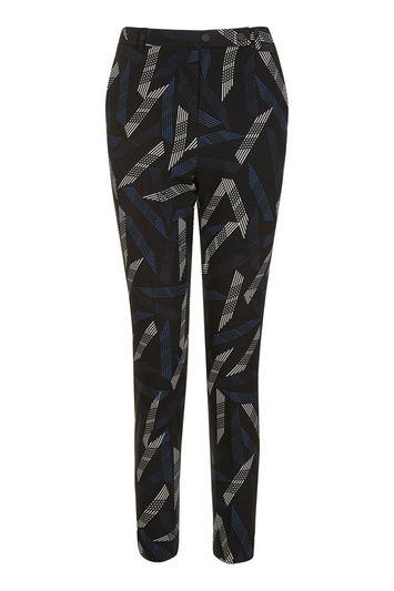 Topshop Printed Cigarette Trousers