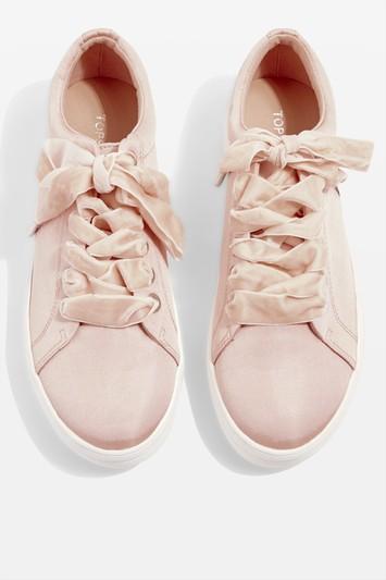 Topshop Pink Captain Flatform Trainers