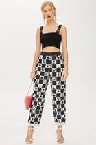 Topshop Checkerboard Love Print Trousers