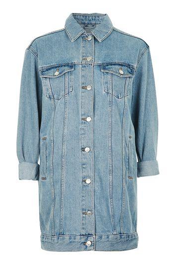 Topshop Moto Oversized Long Line Jacket