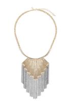 Topshop Bar And Chain Tassel Necklace