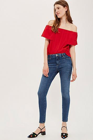 Topshop Dark Blue Sidney Jeans