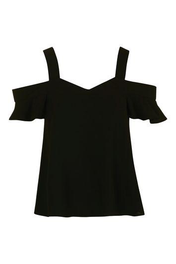 Topshop Black Bardot Top