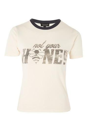 Topshop 'not Your Honey' Slogan T-shirt
